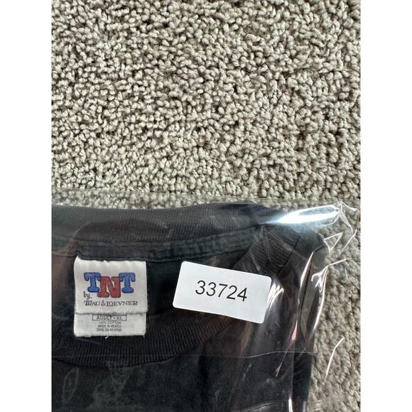 VINTAGE Wolf Shirt Mens XL Black Double Sided Howl At The Moon TNT 90s - Picture 12 of 12